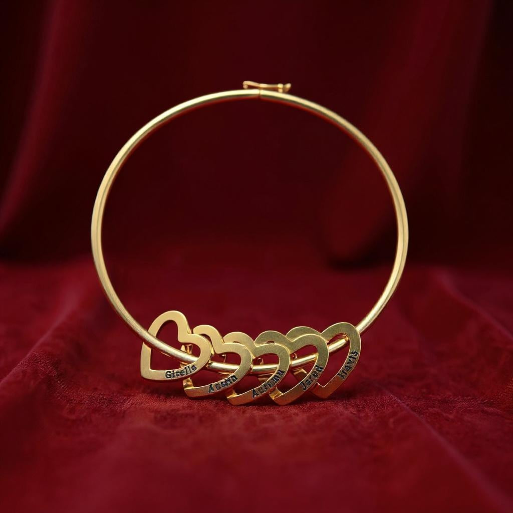 Bracelet personnalisable cœurs entrelacés